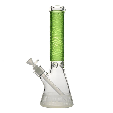 Cheech Bohemian Sandblast Glass Beaker Bong