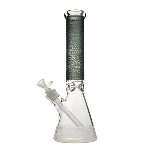 Cheech Bohemian Sandblast Glass Beaker Bong