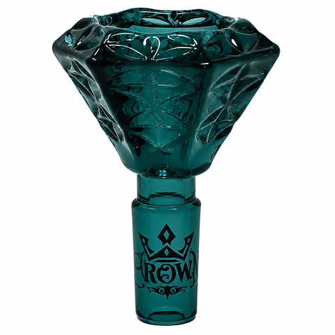 Crown Diamond 14mm Bong Bowl Teal