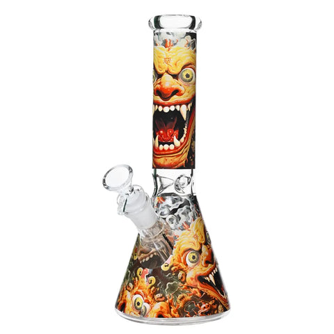 Dragon Glass Beaker Bong 10"