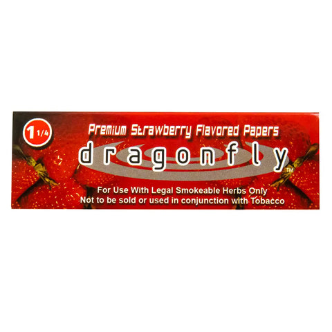 Dragonfly Strawberry Premium Rolling Papers 1 1/4