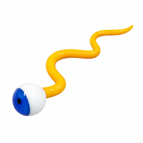 Evil Eye Glass Dabber Yellow