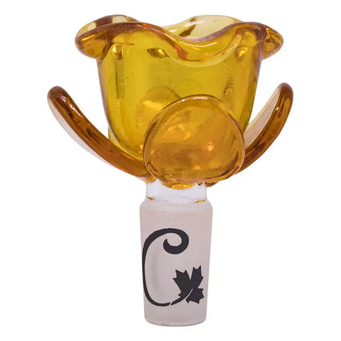 Flower 14mm Bong Bowl Amber