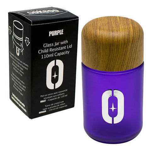 Glass Storage O-Lid Jar Purple Box