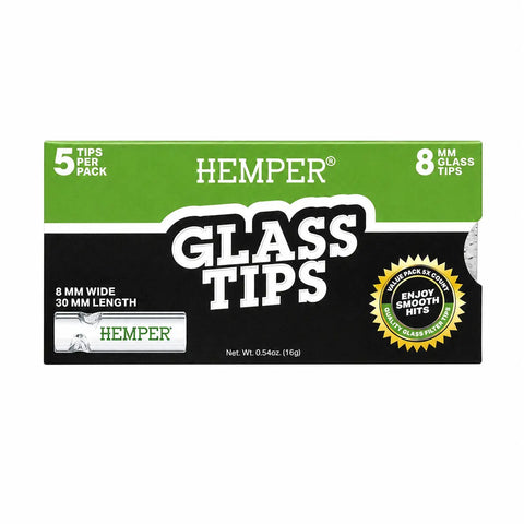 Hemper Glass Tips 8mm 5pack