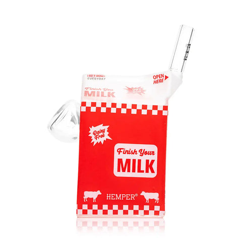 Hemper Milk Carton Bong Side
