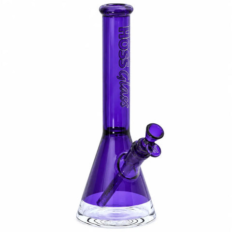 Hoss Glass Colored Beaker w/ Window Base Bong Purple