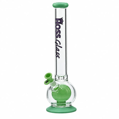 Hoss Glass Double Ball Bong 18" Green