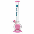 Hoss Glass Double Ball Bong 18" Pink