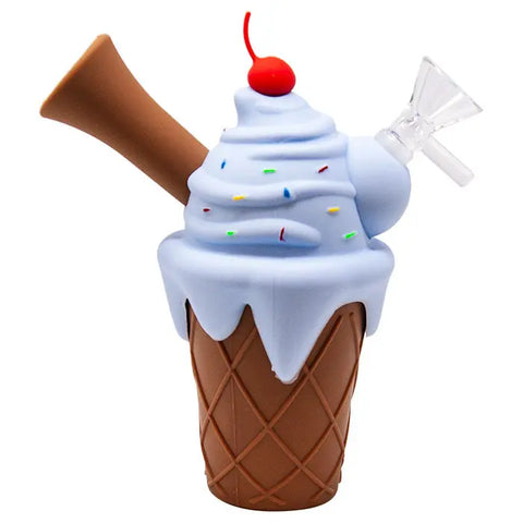 Ice Cream Silicone Bong 6"