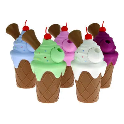 Ice Cream Silicone Bong 6"