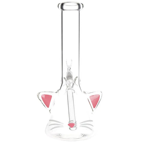 SeshGear Kitty Whiskers Glass Beaker Bong 9.75"