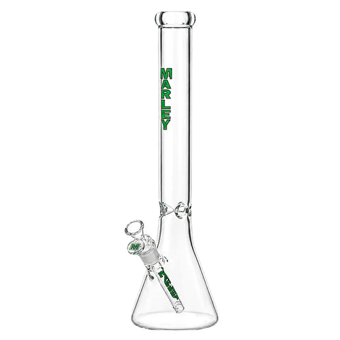 Marley Logo Glass Beaker Bong 18 inches Green