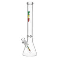 Marley Logo Glass Beaker Bong 18 inches Rasta