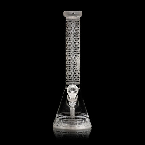 Milkyway Glass Obtuse Regency Sandblasted  Beaker Bong 16"