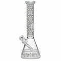 Milkyway Glass Obtuse Regency Sandblasted Glass Beaker Bong 16"