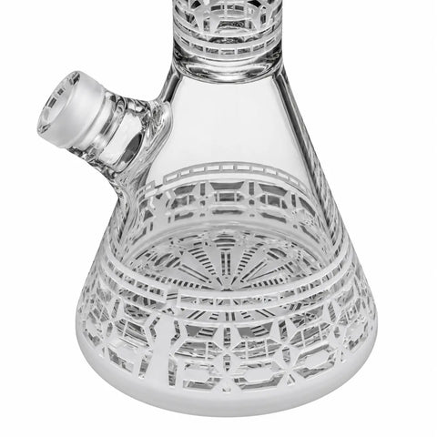 Milkyway Glass Obtuse Regency Sandblasted Glass Beaker Bong Colb