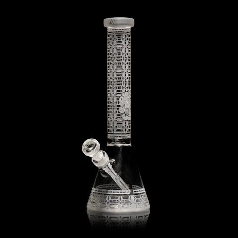 Milkyway Glass Obtuse Regency Sandblasted Glass Beaker Bong 