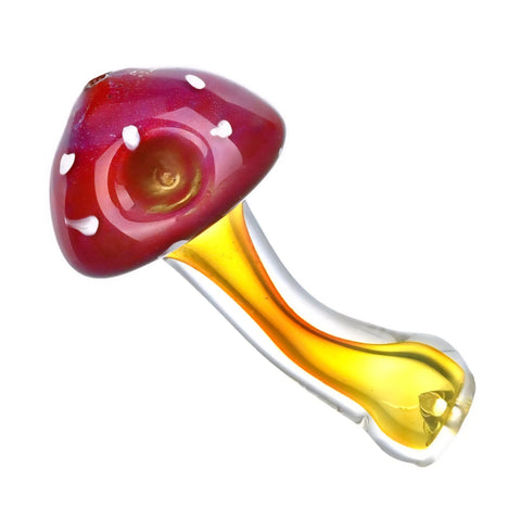 Mushroom Fumed Glass Hand Pipe
