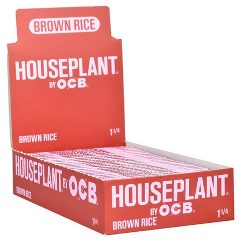 OCB Houseplant Brown Rice 1 1/4 Rolling Papers Box