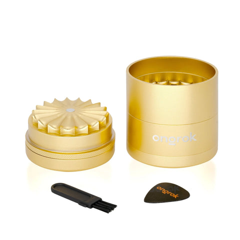 Ongrok 55mm Flower Petal Grinder Gold