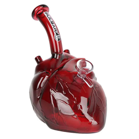 Pulsar Be Still My Heart Glass Water Pipe 6.5"