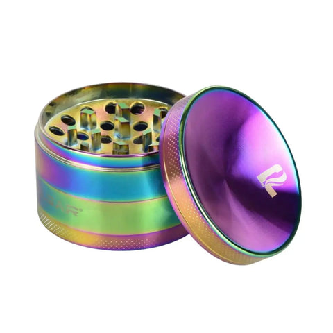 Pulsar Concave Rainbow Anodized  Grinder Gold 4pc / 2.5"