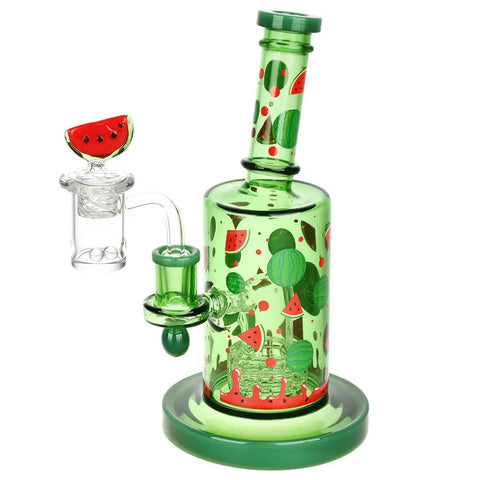 Pulsar Fruit Series Watermelon Glow in the Dark Dab Rig Kit  8"