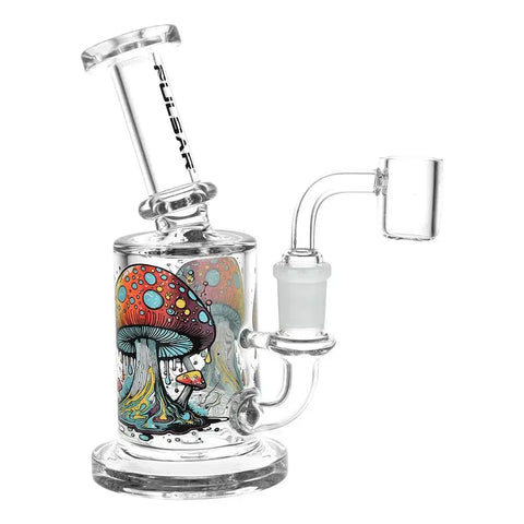 Pulsar Day Dripping on Planet Shroom Glass Dab Rig 6.25" Pulsar