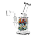 Pulsar Day Dripping on Planet Shroom Glass Dab Rig 6.25" Pulsar