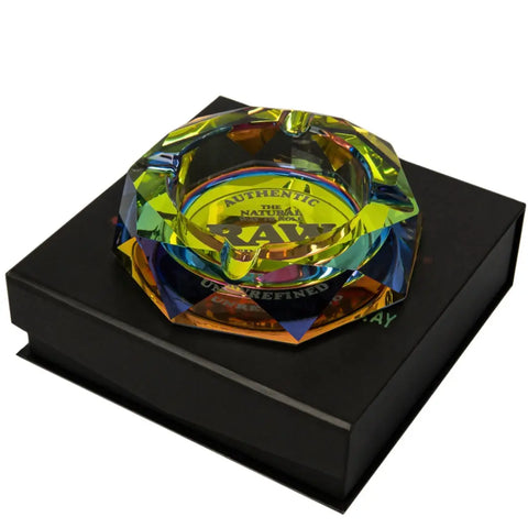 Raw Rainbow Glass Ashtray