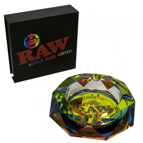 Raw Rainbow Glass Ashtray