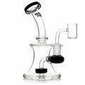 Red Eye Glass Bell Base Dab Rig Black