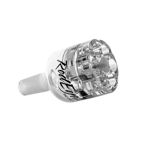 Red Eye Tek Thick Revolution Dual Chamber Bell Base Glass Bong Bowl SIde