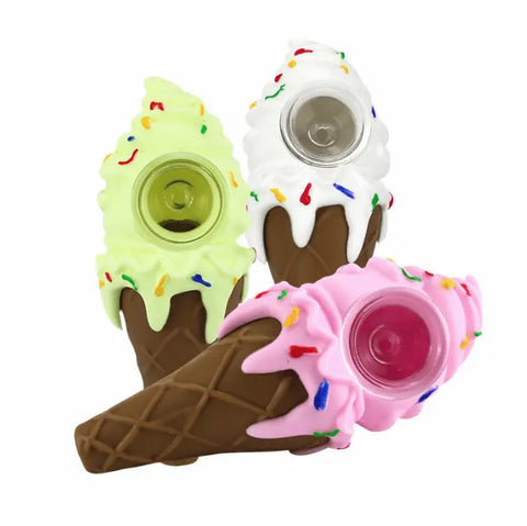 Ice Cream Silicone Hand Pipe