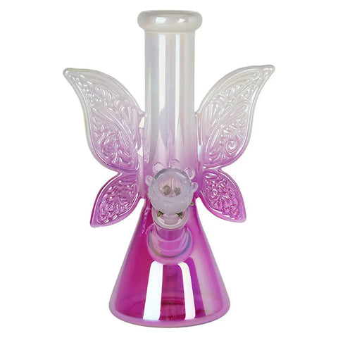 Flowering Fairytales Beaker Glass Water Pipe 8.75