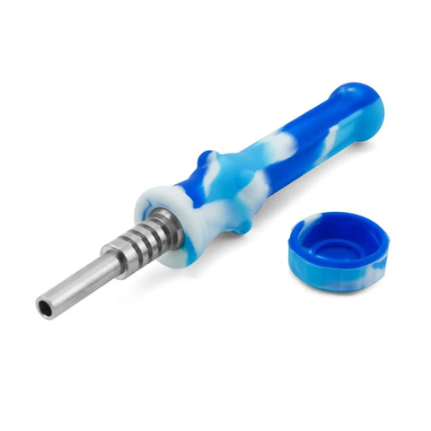 SeshGear Silicone Vapor Straw Pipe with Titanium Tip 14mm