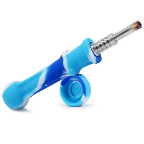 SeshGear Silicone Vapor Straw Pipe with Titanium Tip 14mm