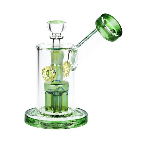 SeshGear Steampunk Gears Fumed Perc Water Pipe 6.5"