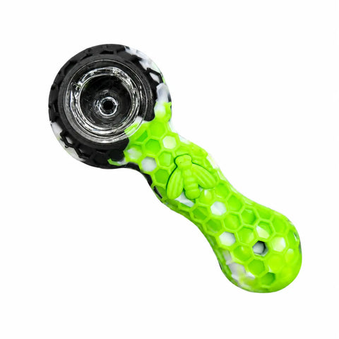 Silicone Bee Durable Hand Pipe 4"