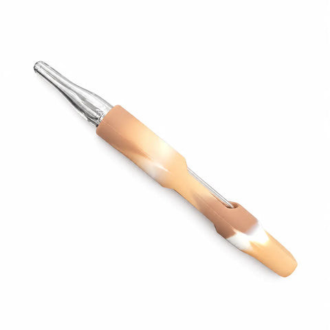 Silicone Nectar Collector With Quartz Tip Brown