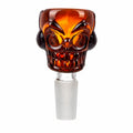 Skull 14mm Bong Bowl Amber Front