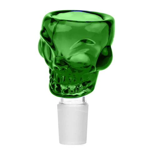 Skull 14mm Bong Bowl Green
