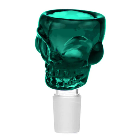 Skull 14mm Bong Bowl Teal