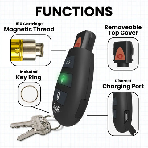 Smyle Labs Car Key 510 Cart Pen Battery Functions