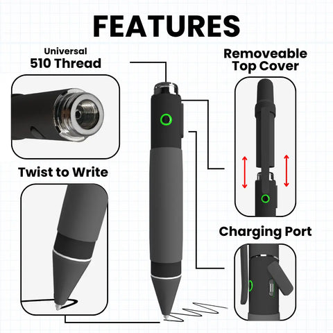 Smyle Labs Pen 510 Cart Battery Features