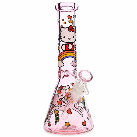 Sunshine Dreams Kitty Beaker Bong 10"