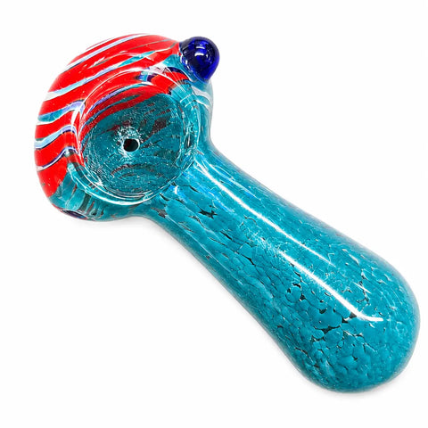 Swirl & Fritted Glass Spoon Pipe