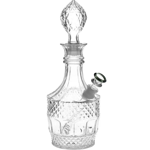 Vintage Crystal Decanter Glass Water Pipe 8.5"