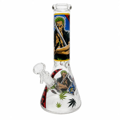 Zoro Anime Glass Beaker Bong 10"